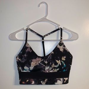 Nike Black Floral Sports Bra